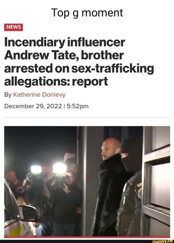 
Incendiary influencer Andrew Tate, brother arrested on sex-trafficking allegations: report 