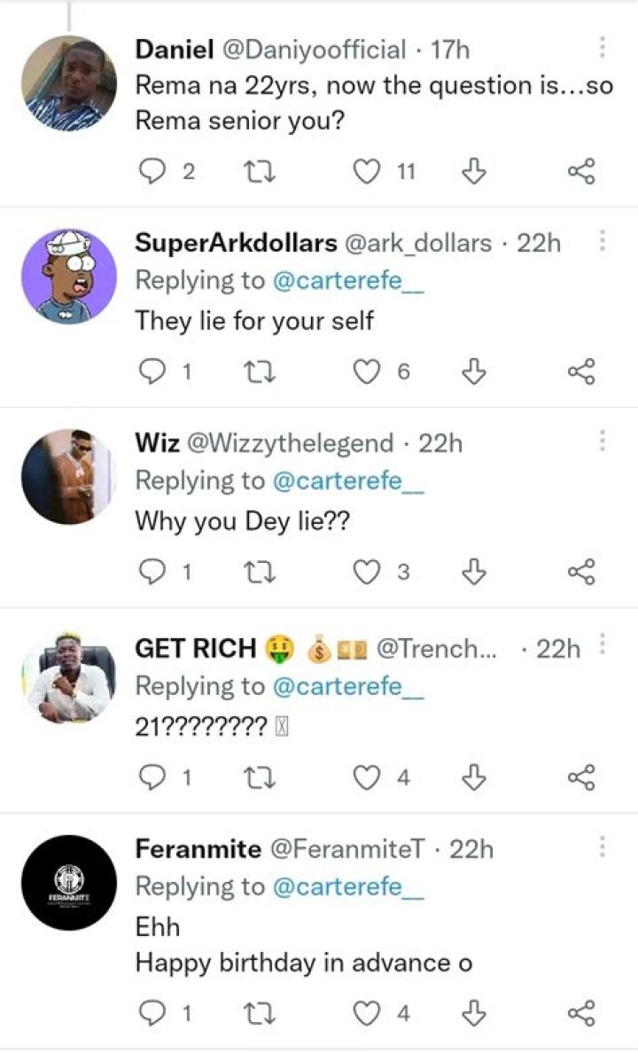 
“Shay Na Football Age?” – Netizens React As Carter Efe Reveals His Real Age 