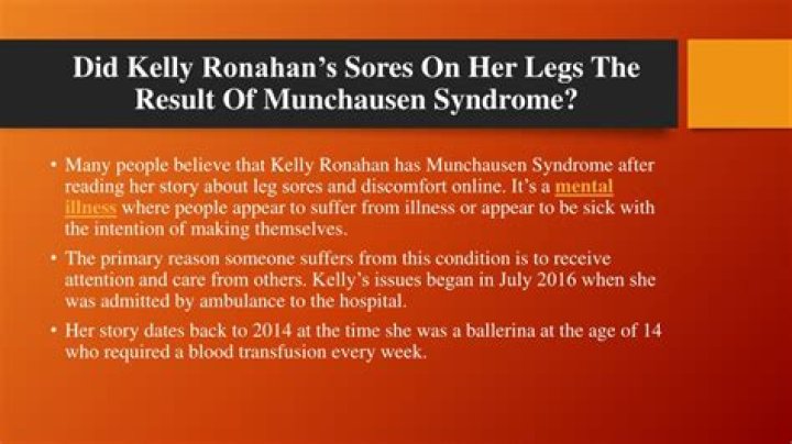 Were Kelly Ronahan Leg Sores Due To Munchausen Syndrome? Reddit Has A Theory