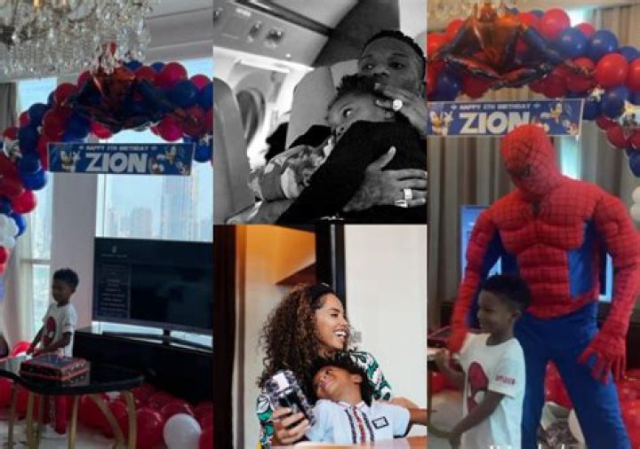 
Wizkid And Babymama, Jada Pollock Throw Lavish Birthday Party For Their Son, Zion 